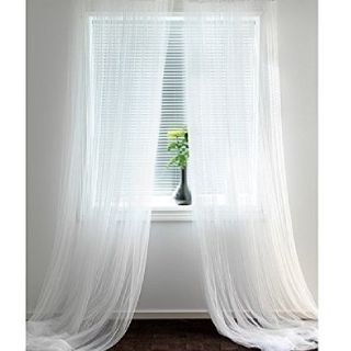 Ikea Polyester Curtain, 98 X 110 Inch, White, Pack of 2 at Rs.599